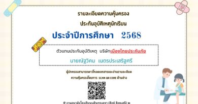 ประกาศแจ้งรายละเอียดความคุ้มครองประกันอุบัติเหตุนักเรียนปีการศึกษา 2568