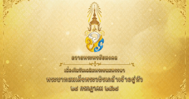 ถวายพระพรชัยมงคล