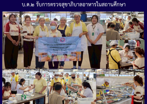 บ.ด.๒ รับการตรวจสุขาภิบาลอาหารในสถานศึกษา