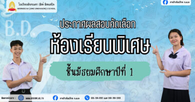 ประกาศผลการสอบคัดเลือกได้เข้าเรียนชั้น ม.1 ปีการศึกษา 2569 ประเภทห้องเรียนพิเศษ ประกาศผลการสอบคัดเลือกได้เข้าเรียนชั้น ม.1 ปีการศึกษา 2569 ประเภทห้องเรียนพิเศษ