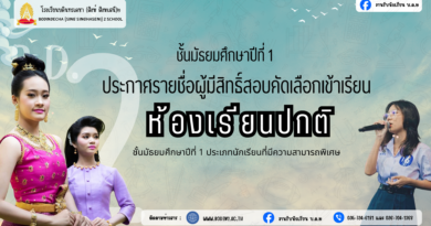 ประกาศรายชื่อผู้มีสิทธิสอบเข้าเรียนระดับชั้น ม.1 ประเภทนักเรียนที่มีความสามารถพิเศษ ปีการศึกษา 2569