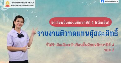 ประกาศเรียกนักเรียนที่มีคะแนนลำดับถัดไปรายงานตัวและมอบตัวเข้าเรียน ชั้น ม.4 ประเภทห้องปกติ ทดแทนผู้สละสิทธิ์ (รอบ 2)